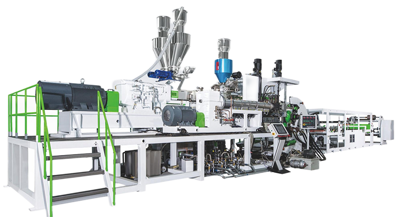 Twin Screw Dryer - Free Vented PET Sheet Extrusion Line